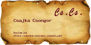 Csajka Csongor névjegykártya